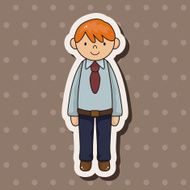 boy man cartoon theme elements vector eps N48