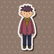 boy man cartoon theme elements vector eps N49