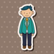 boy man cartoon theme elements vector eps N50