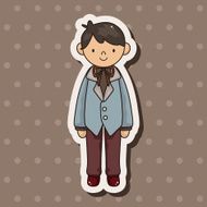 boy man cartoon theme elements vector eps N52
