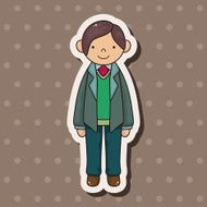 boy man cartoon theme elements vector eps N53