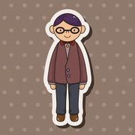 boy man cartoon theme elements vector eps N54