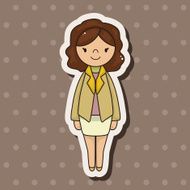 lady girl cartoon theme elements vector eps N64