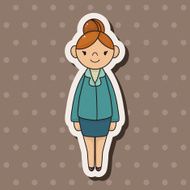 lady girl cartoon theme elements vector eps N65