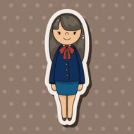 lady girl cartoon theme elements vector eps N70