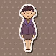 lady girl cartoon theme elements vector eps N72