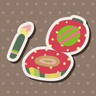eye liner and eyeshadow theme elements vector eps N21