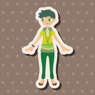 lady girl cartoon theme elements vector eps N80