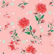 polka dot ornament with roses
