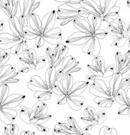 Floral seamless pattern with alstroemeria flowers