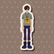 boy man cartoon theme elements N204