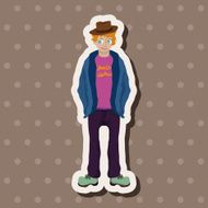 boy man cartoon theme elements N205