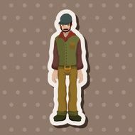 boy man cartoon theme elements N208