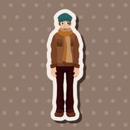 boy man cartoon theme elements N209