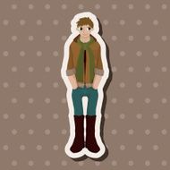 boy man cartoon theme elements N210