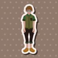 boy man cartoon theme elements N212