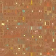 Night city Vector background vintage houses