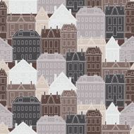Houses Vector seamless pattern vintage N2