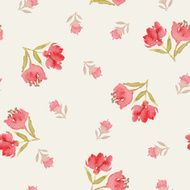 Seamless pattern watercolor flowers N10