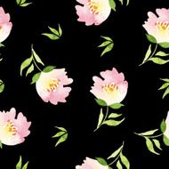 Seamless pattern watercolor flowers N11