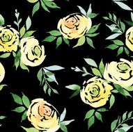Seamless pattern watercolor flowers N12