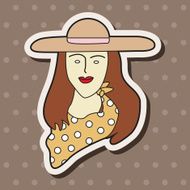 paris woman theme elements vector eps N5