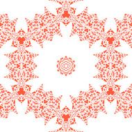 Openwork lace pattern seamless red N3