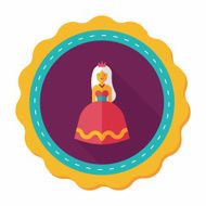 Princess flat icon with long shadow N7