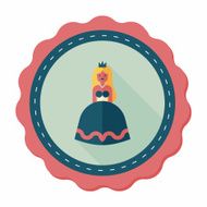 Princess flat icon with long shadow N8