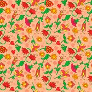 seamless background with floral decorative pattern