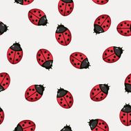 Seamless pattern background with ladybugs