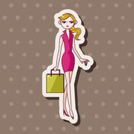shopping girl theme elements vector eps N27