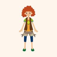 lady girl cartoon theme elements vector eps N88