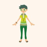 lady girl cartoon theme elements vector eps N89