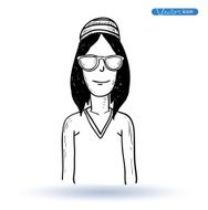 hipster style hand drawn illustration N7