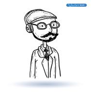 hipster style hand drawn illustration N8