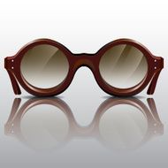 Brown rounded sunglasses
