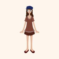 lady girl cartoon theme elements N223