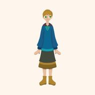 lady girl cartoon theme elements N225
