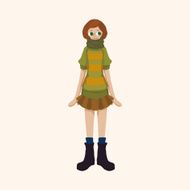 lady girl cartoon theme elements N227