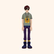 boy man cartoon theme elements N213