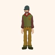 boy man cartoon theme elements N217