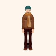 boy man cartoon theme elements N218