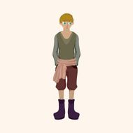 boy man cartoon theme elements N220