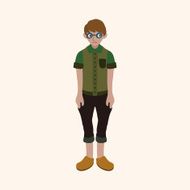 boy man cartoon theme elements N221