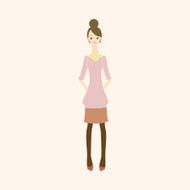 lady girl cartoon theme elements vector eps N91