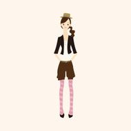 lady girl cartoon theme elements vector eps N93