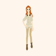 lady girl cartoon theme elements vector eps N95
