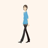 lady girl cartoon theme elements vector eps N98