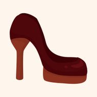 High-heeled shoes style theme elements vector eps N13